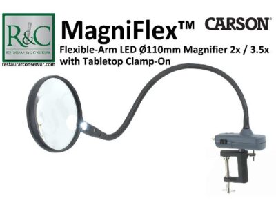 Carson MagniFlex Lupa de Bancada LED Flexível 2x / 3.5x com grampo de mesa