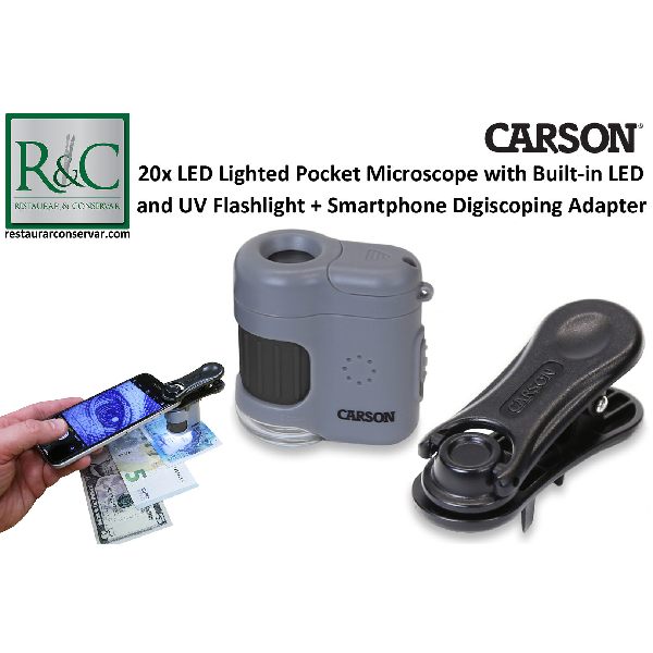 Carson MicroMini Microscópio com adaptador para smartphone