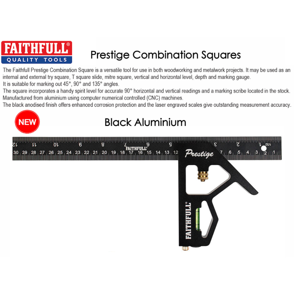 Faithfull Prestige Esquadro Combinado para Marcenaria e Serralheria PROMO