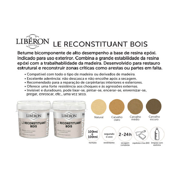 Liberon Betume Epóxi de Alto Desempenho para Madeira