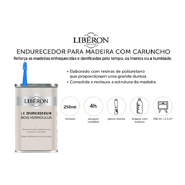 Liberon Endurecedor e Preenchimento de Galerias para Madeira 250ml