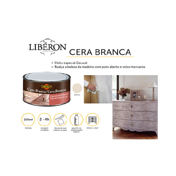 Liberon cera Branca efeito Decapé