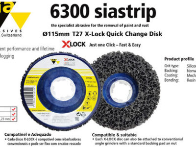 SIA 6300 Siastrip X-Lock Disco de Limpeza e Decapagem Ø115mm x 22mm